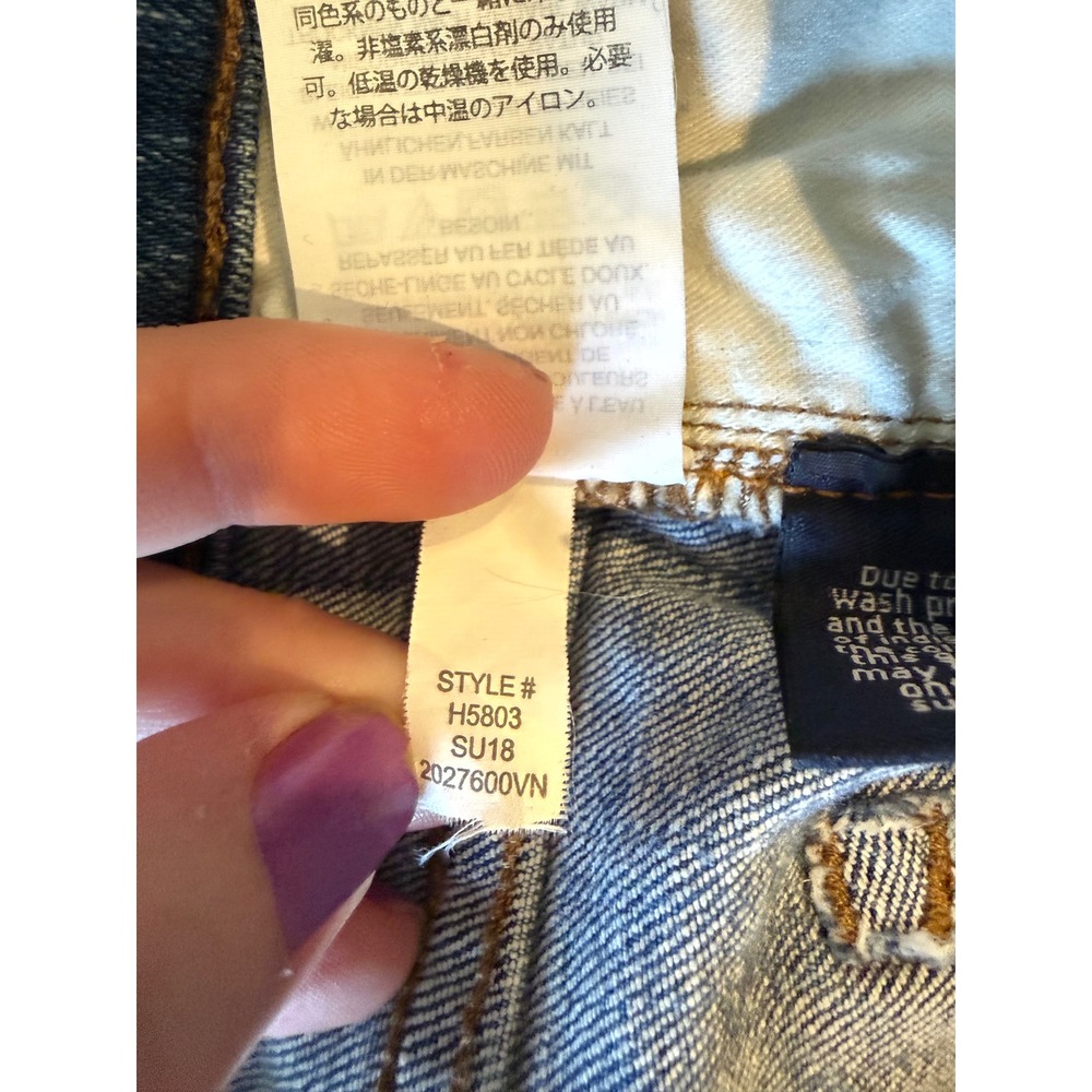 Madewell 9 High-Rise Skinny Crop Jeans Raw Step Hem Blue Wash 27 H5803 - Picture 7 of 7